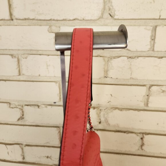 Euc Kate Spade Portola Valley Ostrich Embossed Leather Satchel Handbag - Picture 4 of 15